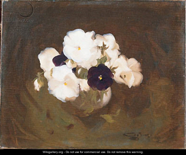 White and Purple Violas - James Stuart Park