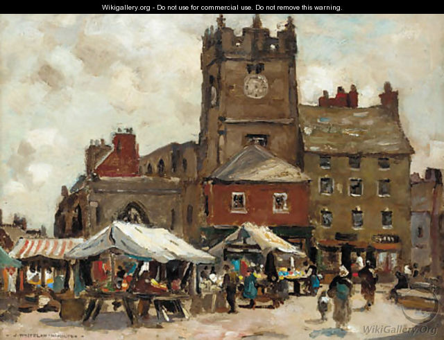 Market day, Richmond, Yorkshire - James Whitelaw Hamilton