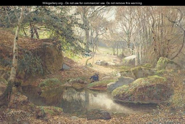 A Rocky Woodland Pond - James Thomas Watts