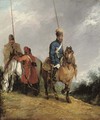 Cossacks on horseback - Russian School