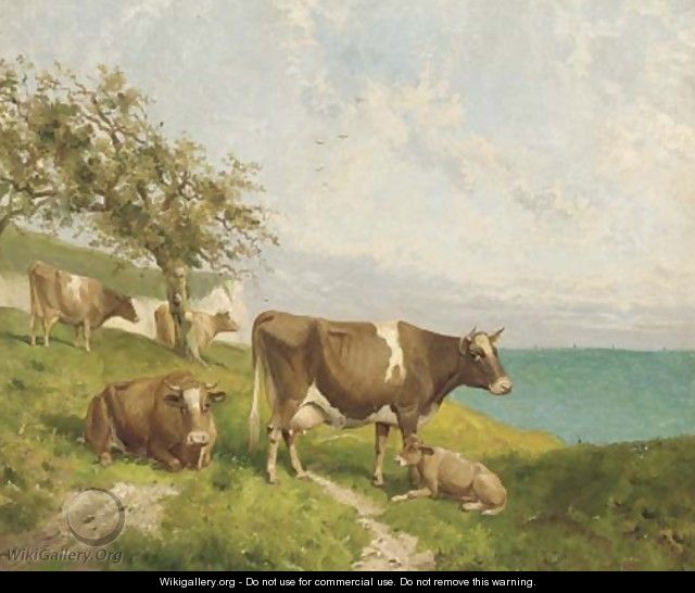 Cattle on the cliffs - Joseph Clark