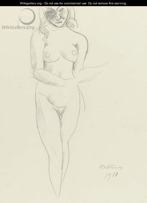 Femme debout italienne, bras croises - Roger de la Fresnaye