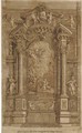 A design for an altar dedicated to the Annunciation in the Church of Sant'Ignazio, Rome - Roman School