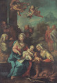 The Holy Family with the Infant Saint John the Baptist, Saint Elizabeth and Saint Anne - Roman School