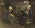 Volendam girls in an interior - Rudolf Possin