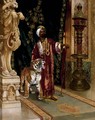 A sultan with a tiger - Rudolph Ernst