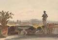 View of Florence from the terrace of Boccaccio's Villa - Harriet Cheney