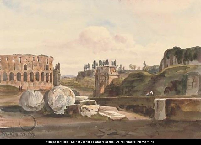 View from the Arch of Titus, Rome - Harriet Cheney