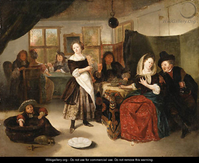 A Merry Company in a Tavern - Richard Brackenburgh