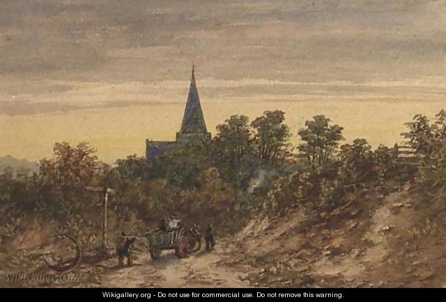 Returning from the fields at dusk - Richard Henry Nibbs