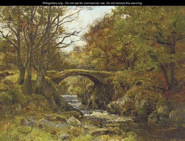 A bridge over a rocky stream - Richard Gay Somerset