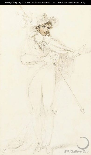 Portrait of a gentleman, full-length, in an elaborate costume - Richard Cosway