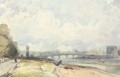 The Pont de la Concorde with the Tuileries from the Cour de la Reine, Paris - Richard Parkes Bonington