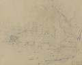 A river landscape with a bridge - Richard Parkes Bonington