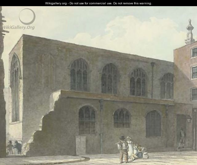 The Guildhall chapel at the time of its demolition - Robert Blemell Schnebbelie