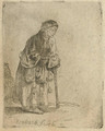 A Beggar Woman leaning on a Stick - Rembrandt Van Rijn
