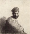 A bearded Man, in a furred Oriental Cap and Robe The Artist's Father - Rembrandt Van Rijn