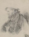 A bearded man, half-length, in profile to the left - Rembrandt Van Rijn