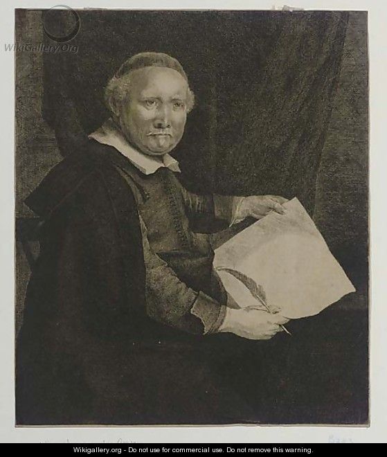 Lieven Willemsz. van Coppenol, Writing-Master Large Plate - Rembrandt Van Rijn