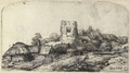 Landscape with a square Tower - Rembrandt Van Rijn