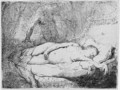 Jupiter and Antiope Small plate - Rembrandt Van Rijn