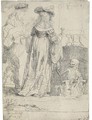 Death appearing to a wedded Couple from an open Grave - Rembrandt Van Rijn
