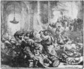 Christ driving the Money Changers from the Temple 2 - Rembrandt Van Rijn