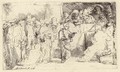 Christ disputing with the Doctors A Sketch - Rembrandt Van Rijn