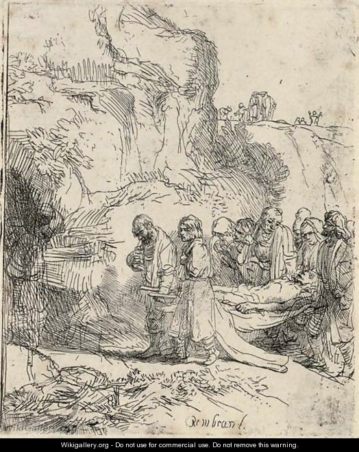 Christ carried to the Tomb - Rembrandt Van Rijn