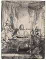 Christ at Emmaus Larger Plate - Rembrandt Van Rijn
