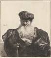 An old Man with Beard, Fur Cap, and Velvet Coat - Rembrandt Van Rijn