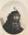 Self-Portrait with plumed Cap and lowered Sabre - Rembrandt Van Rijn