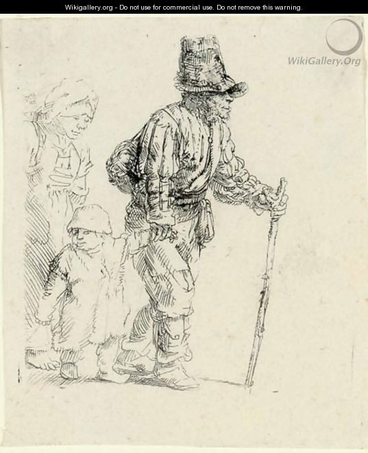 Peasant Family on the Tramp - Rembrandt Van Rijn