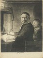 Lieven Willemsz. van Coppenol, Writing-Master Small Plate - Rembrandt Van Rijn
