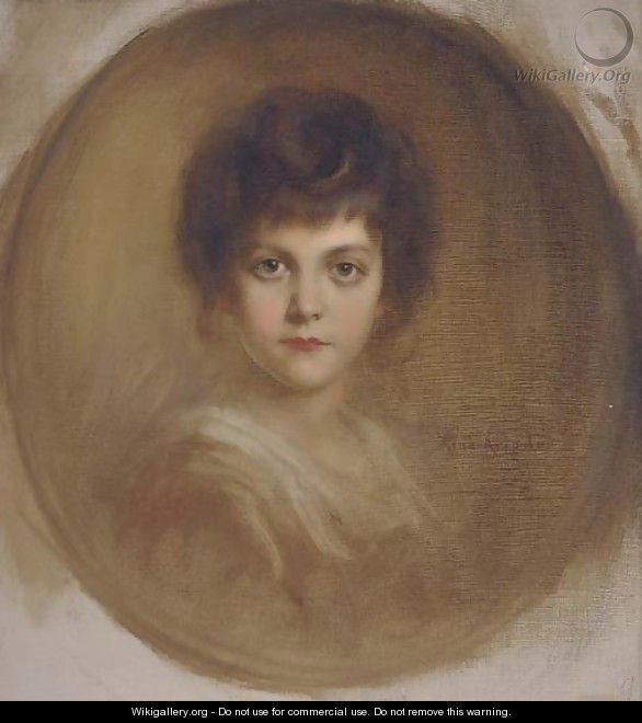 Portrait of a young girl - Rene Avigdor