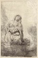 The Virgin and Child in the Clouds - Rembrandt Van Rijn