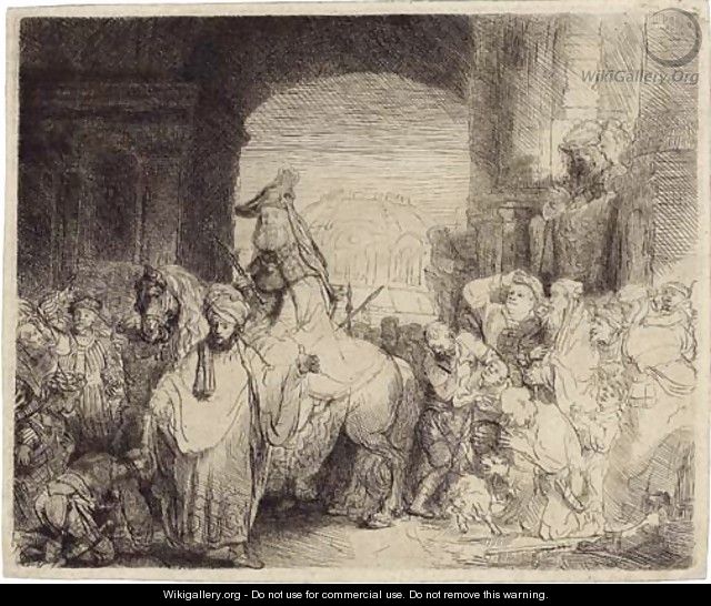 The Triumph of Mordecai - Rembrandt Van Rijn