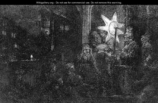 The Star of the Kings A Night Piece - Rembrandt Van Rijn