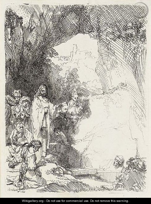 The Raising of Lazarus Small Plate 2 - Rembrandt Van Rijn