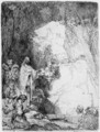 The Raising of Lazarus Small plate - Rembrandt Van Rijn