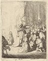 The Presentation in the Temple with the Angel Small Plate - Rembrandt Van Rijn