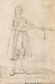 A man playing the colascione by a river - Pietro Longhi