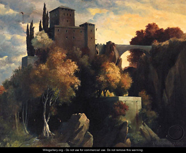 A Castle in a wooded Landscape - Pietro Isella