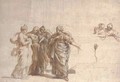 Six female figures for an allegory in honour of the Collegium Romanum and the House of Borghese - Pietro Da Cortona (Barrettini)