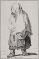 Une femme, le visage cache par un voile et tenant un chapelet - Pietro Antonio Novelli