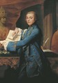 Portrait of John Crewe, later 1st Baron Crewe (1742-1829), three-quarter-length, in a gold-embroidered blue coat and waistcoat - Pompeo Gerolamo Batoni