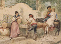 Flirtation by the Well - Ramon Tusquets y Maignon