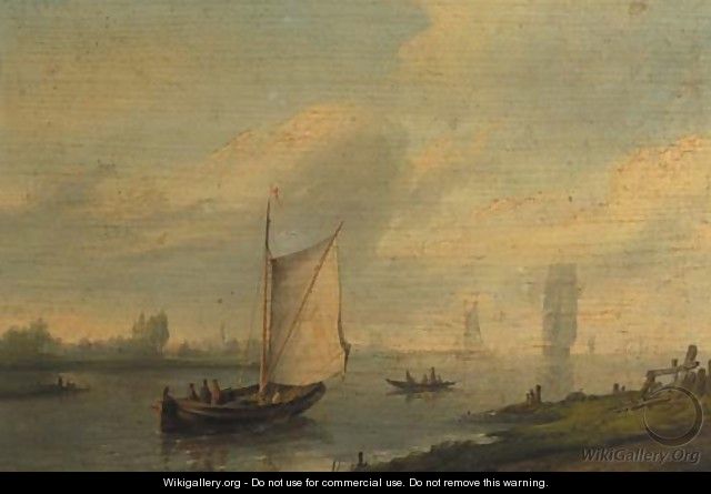 Shipping on a river - Pieter Hendrik Thomas