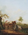 Cattle in a meadow 2 - Pieter Gerardus Van Os