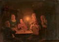 At home by candlelight - Pieter Gerardus Sjamaar